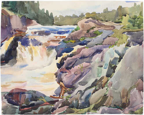 Гусев Василий Сергеевич. Двухсторонний рисунок с пейзажами 